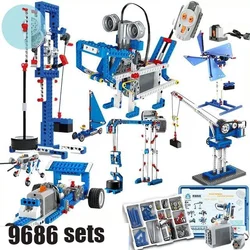 9686 teaching AIDS set compatible with Lego robot building blocks science and technology power machinery group educational toys