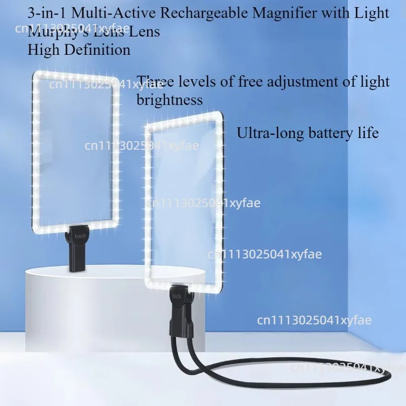 HD Neck High Gloss Soft Light Helping Hands Soldering Loupe Solder Clamp Phone Screen Magnifier Magnifying Glass with LED Lights