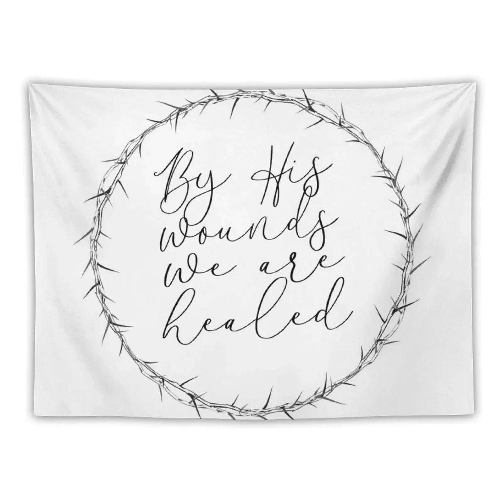 By His Wounds Tapestry Anime Decor Decor Home Tapestry