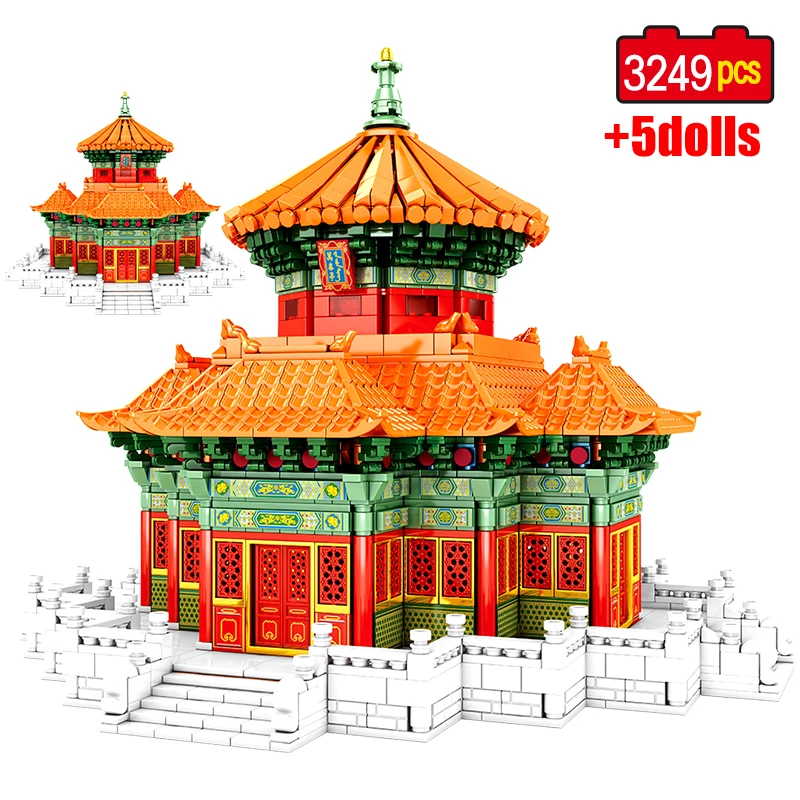 

3249Pcs City Ancient Forbidden Palace Royal Palace Building Blocks Friends Famous House Architecture Bricks Toys for Kids Gifts