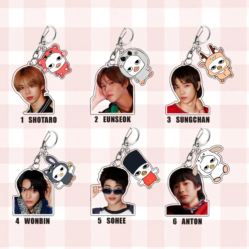 Kpop Rise Half-Body Pose Photo and Cartoon Chibi Acrylic Keychain RII Sunz SHOTARO WONBIN SOHEE ANTON EUNSEOK SEUNGHAN Rze