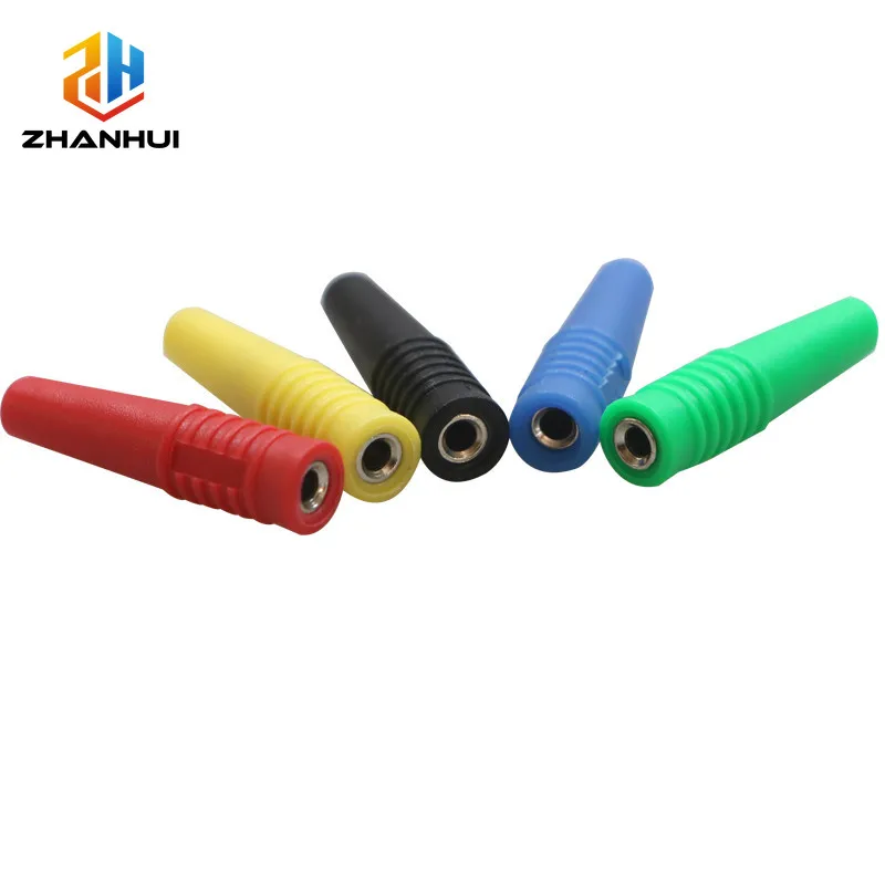 5PCS 4mm Banana Female Jack Plug, Brass Insulated Solder Connector Binding Post for Speaker Wire & Lab Equipment