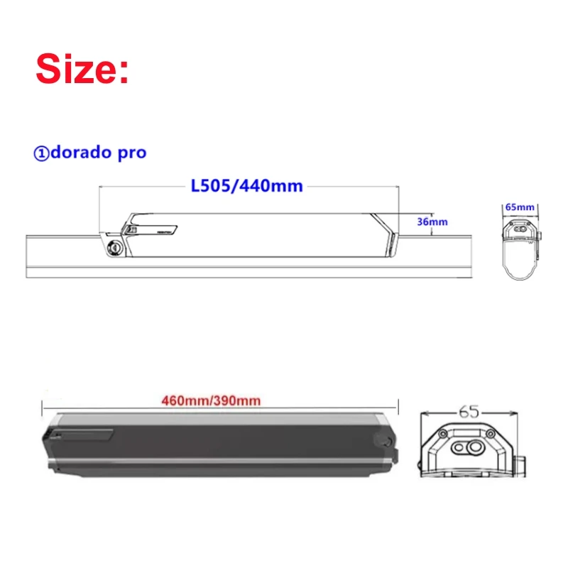 Reention Dorado ID Pro 36V Ebike Battery 13Ah 15Ah 17.5Ah E-bike Frame AKKU 10.4Ah 12.8Ah 14Ah with Charger