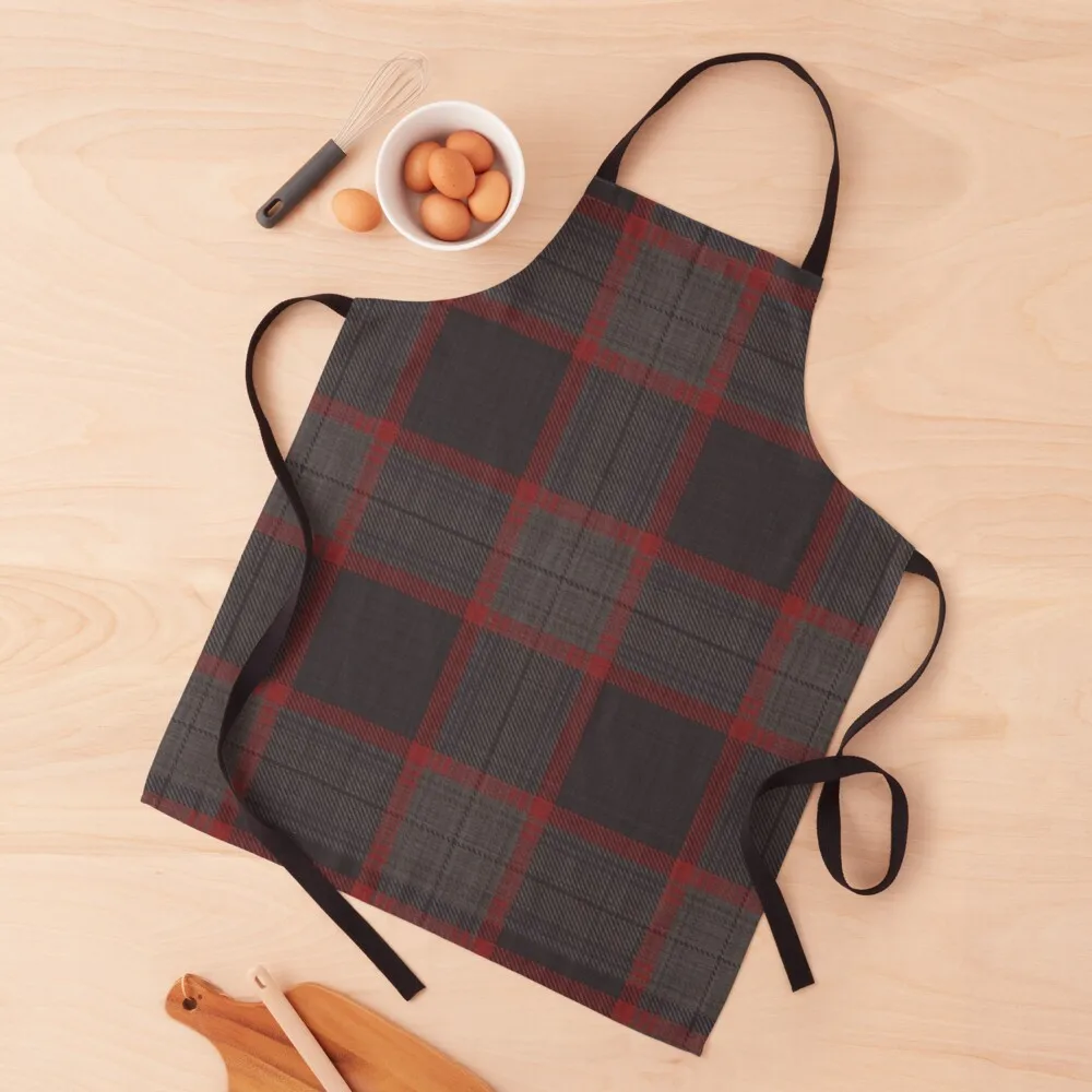 

Hannibal TV Show Decor Fan Art - Cranberry Red and Warm Gray Plaid Suit Apron apron funny useful things for kitchen