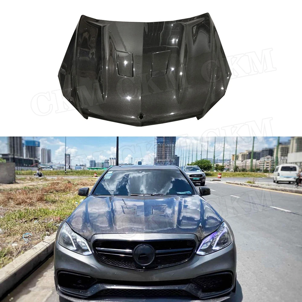 

Carbon fiber Material Front Bumper Engine Hood Bonnet For Benz W212 E Class E200 E220 E250 E300 E350 E63 AMG 2014-2016