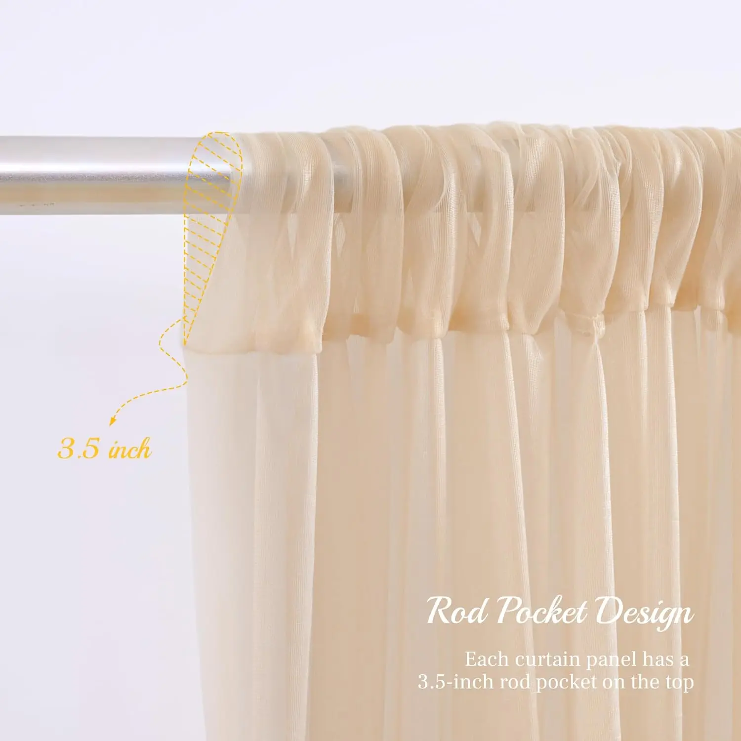 1PC Sage Green Chiffon Backdrop Curtains, Sheer Fabric Backdrop Drapes Drapes for Bridal Shower Wedding Arch Party Decoration