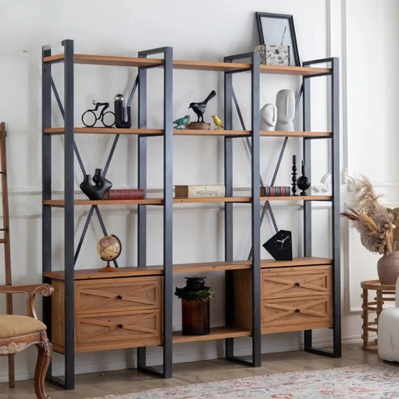 

Furniture Living Room Cabinets Multi-Drawer with Open Shelf Home Storage