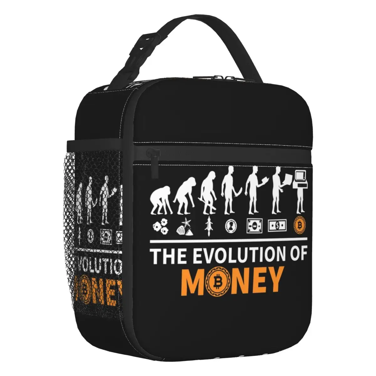 

The Evolution Of Money Bitcoin Thermal Insulated Lunch Bag Crypto Coin Cryptocurrency Resuable Lunch Tote Storage Food Box