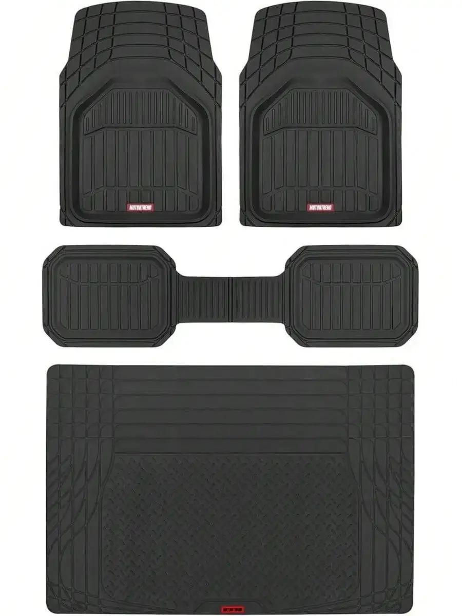 

Duty Rubber Floor Mats Car SUV Truck & Van-All Weather, Universal Trim To Fit