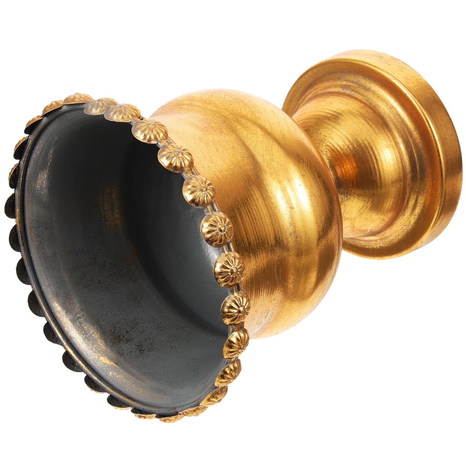 

s Retro Metal Planter 17x20x12cm Decorative Vase for Home Office Restaurant Wedding Centerpiece Banquet Flower Arrangement