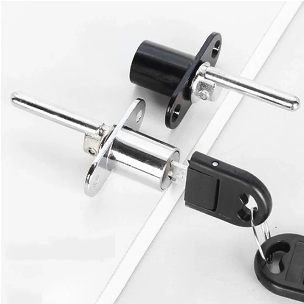 Cabinet Lock 16/19mm Furniture Desk Draw Pedestal Lock Zinc Alloy Home Filing Fixed Buckle Home Parts With 2 Keys