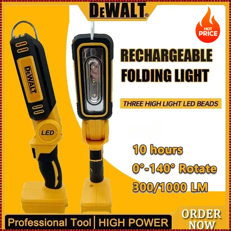 

Многофункциональный портативный кемпинговый фонарь DEWALT с углом освещения 90 градусов, аварийный фонарик, складной рабочий фонарь для аккумуляторов DEWALT