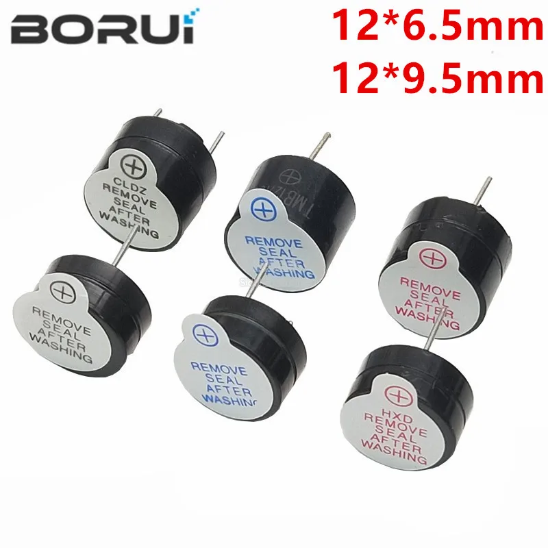 10pcs/lot 12065 12*6.5mm 12095 12*9.5mm Active buzzer 3V/5V/12V Active Buzzer Magnetic Long Continous Beep Tone