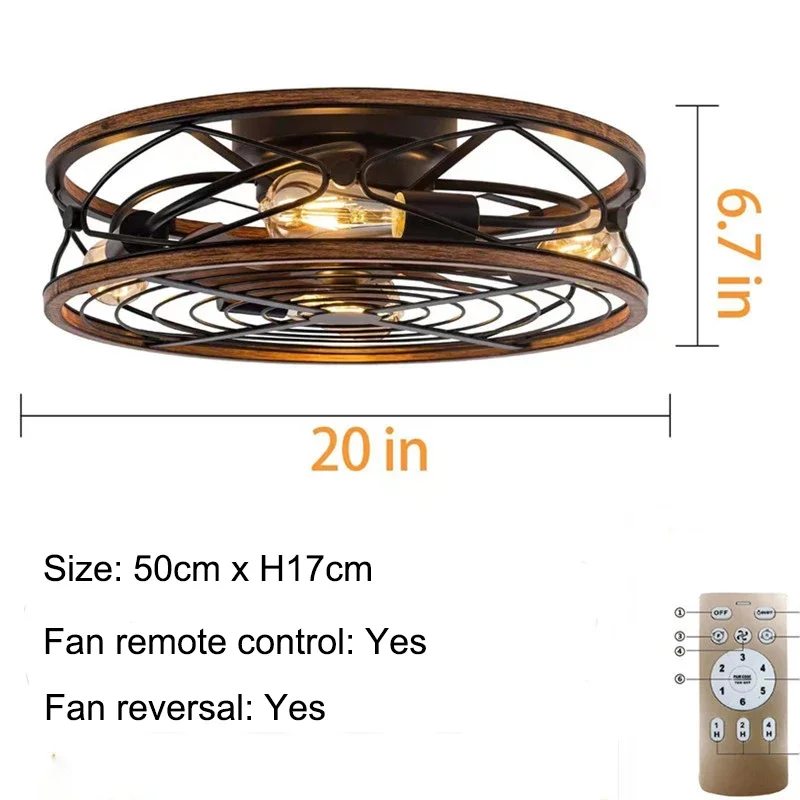 Nowoczesna lampa sufitowa retro niewidoczny wentylator światło silnik prądu stałego 110V oświetlenie do jadalni nordycki współczesny wentylator