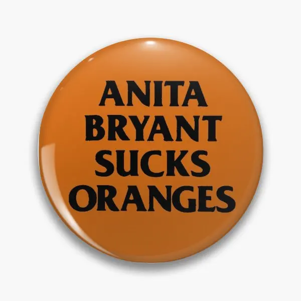 Anita Bryant Sucks Oranges Vintage Lgb  Soft Button Pin Funny Decor Brooch Women Badge Cute Creative Lapel Pin Jewelry Cartoon