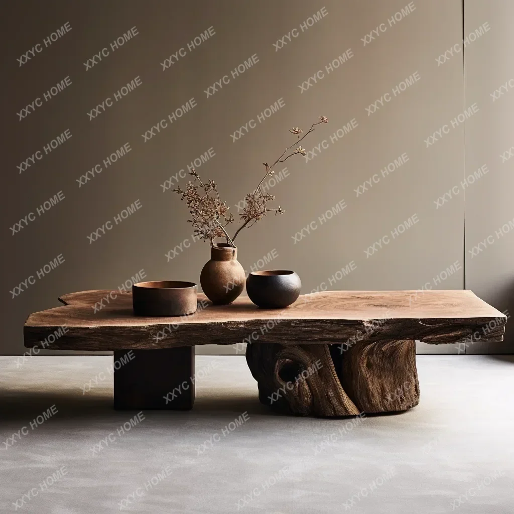 Aesthetic Wood Coffee Table Antique Modern Living Room Decoration Coffee Table Unique Service Meubles Home Furnitur