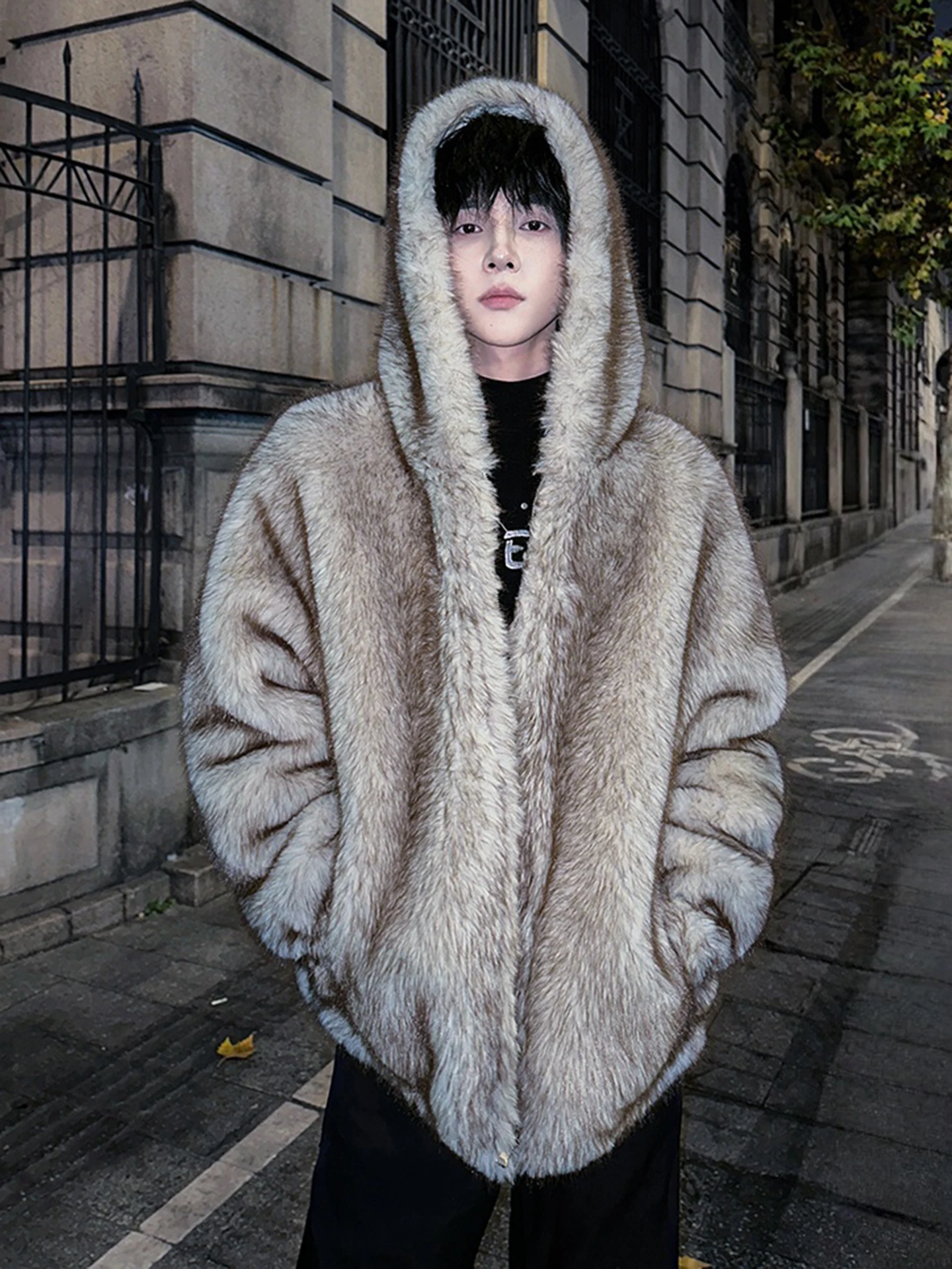 

Thiened двусторонняя одежда Wolf King Mountain Eagle хлопковое мужское зимнее пальто из норкового бархата на подкладке