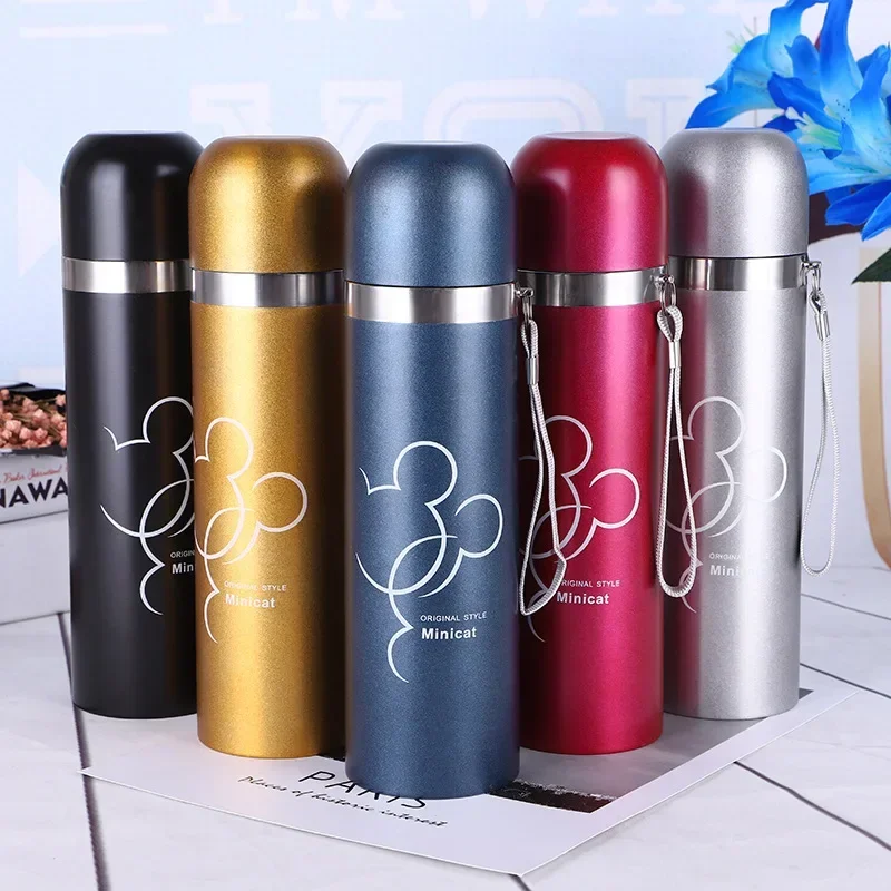 500ml Hot Selling Fashionable Stainless Steel Bullet Head Insulated Bottle Creative Portable Cartoon Car Water Cup Gift Cup