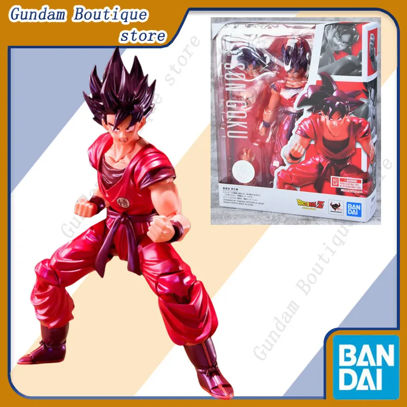 

Bandai Genuine SHF DRAGON BALL Son Goku KAIOKEN Anime Action Figure Collectible Joints Movable Model Toy Ornaments Gift Children