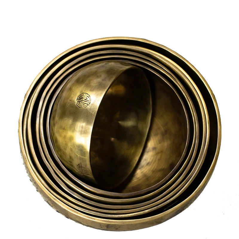 Handmade Tibetan Singing Bowl Large Chakra Alchemy Sound Mallet Wholesale Full Moon Singing Bowl Set