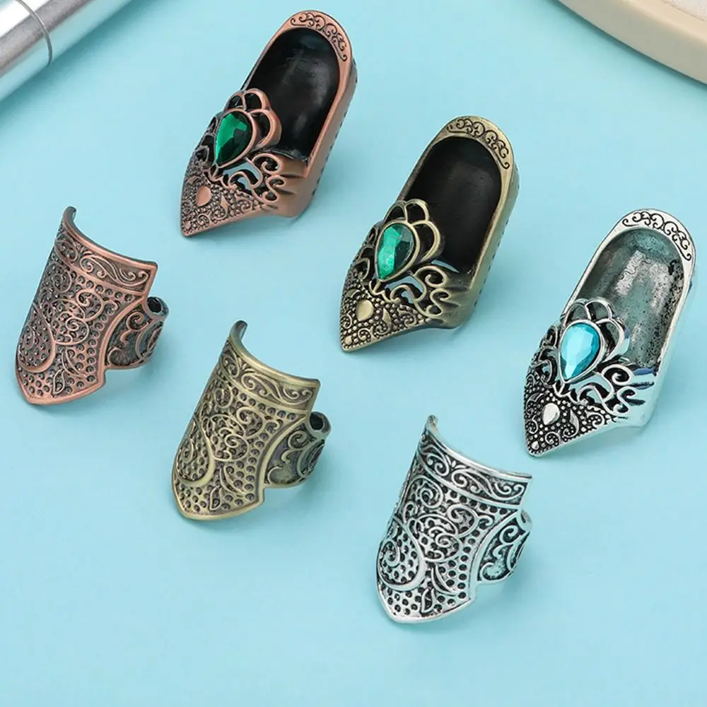 

Metal Open Nail Acorn Thimble DIY Craft Durable Retro Sewing Thimble Hand Sewing Quilting Adjustable Embroidery Finger Protector