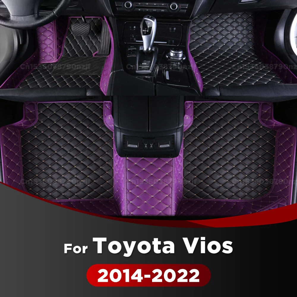 For Toyota Vios 2014-2022 21 10 19 18 17 16 15 Car Floor Mats Custom Auto Foot Pads Automobile Carpet Cover Interior Accessories