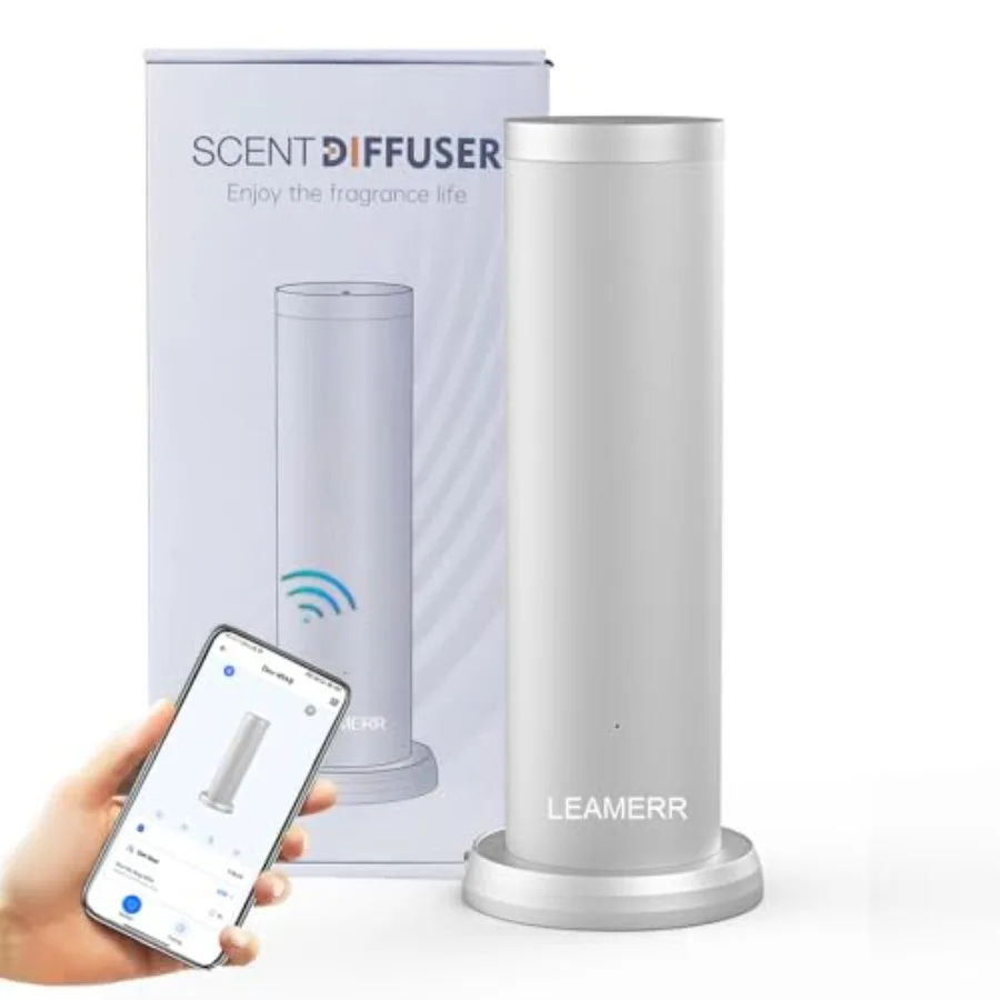 

Умный аромадиффузор для дома с Bluetooth/WiFi, безводный, для эфирных масел, белый, с технологией холодного воздуха и супертихой работой
