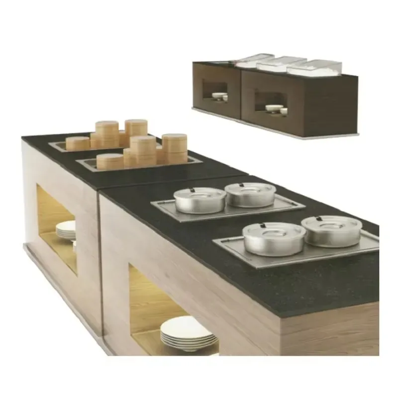 Hotel Restaurant Buffet Table Buffet Cabinet Marble Roof Buffet Counter