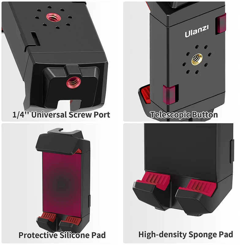 Ulanzi ST-29 Statief Mount Universele Voor Tablet En Telefoon Houder Met Koud Schoen Ondersteuning Horizontale En Verticale Opnamen