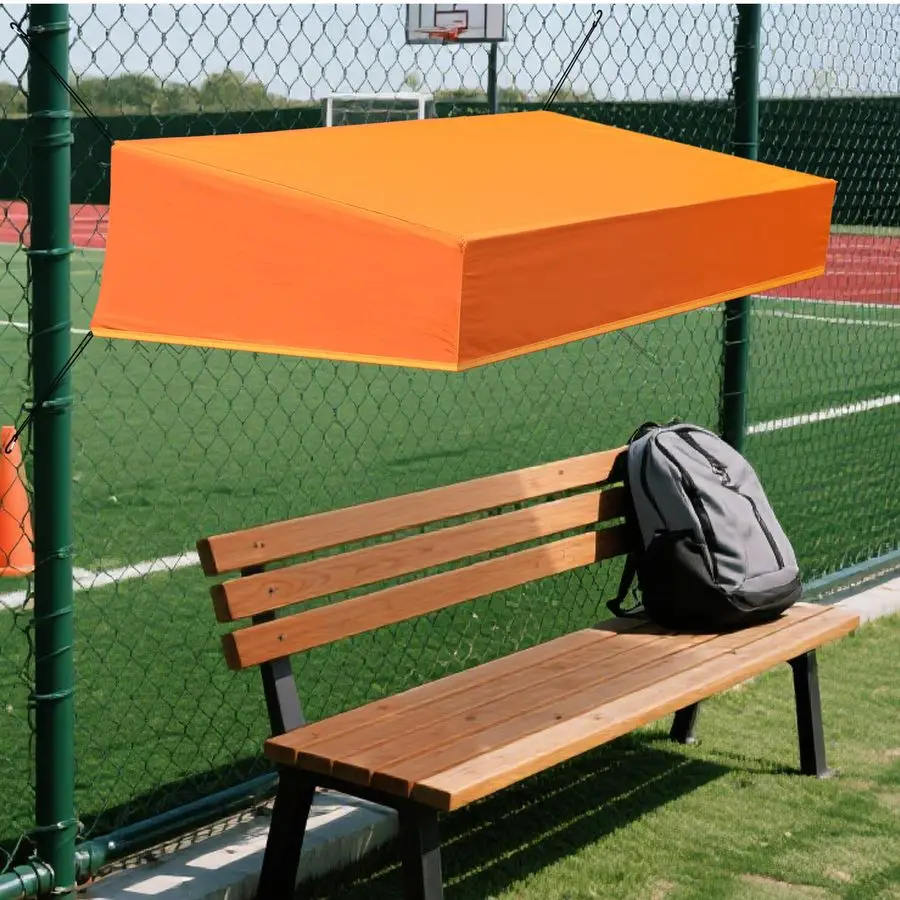 

Sport Court Sunshade, UPF 50 Foldable Sun Shade for Sports Court, Weatherproof Shade Awning Attaches to Any Fence, Court Sun and