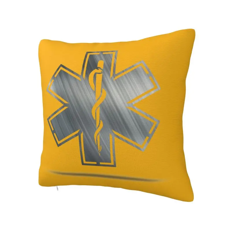 Luxury Emt Star Of Life Cushion Covers 40x40cm Soft Paramedic Pillow Case for Sofa Car Square Pillowcase Home Decor