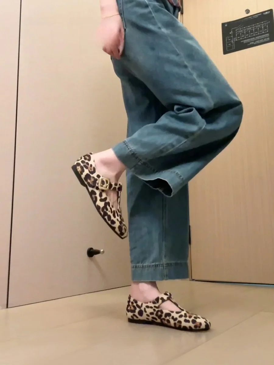 2026-new-round-head-mary-jane-oes-women's-flat-ballet-oes-leopard-print-slip-on-casual-faion-single-oes-korean-sle