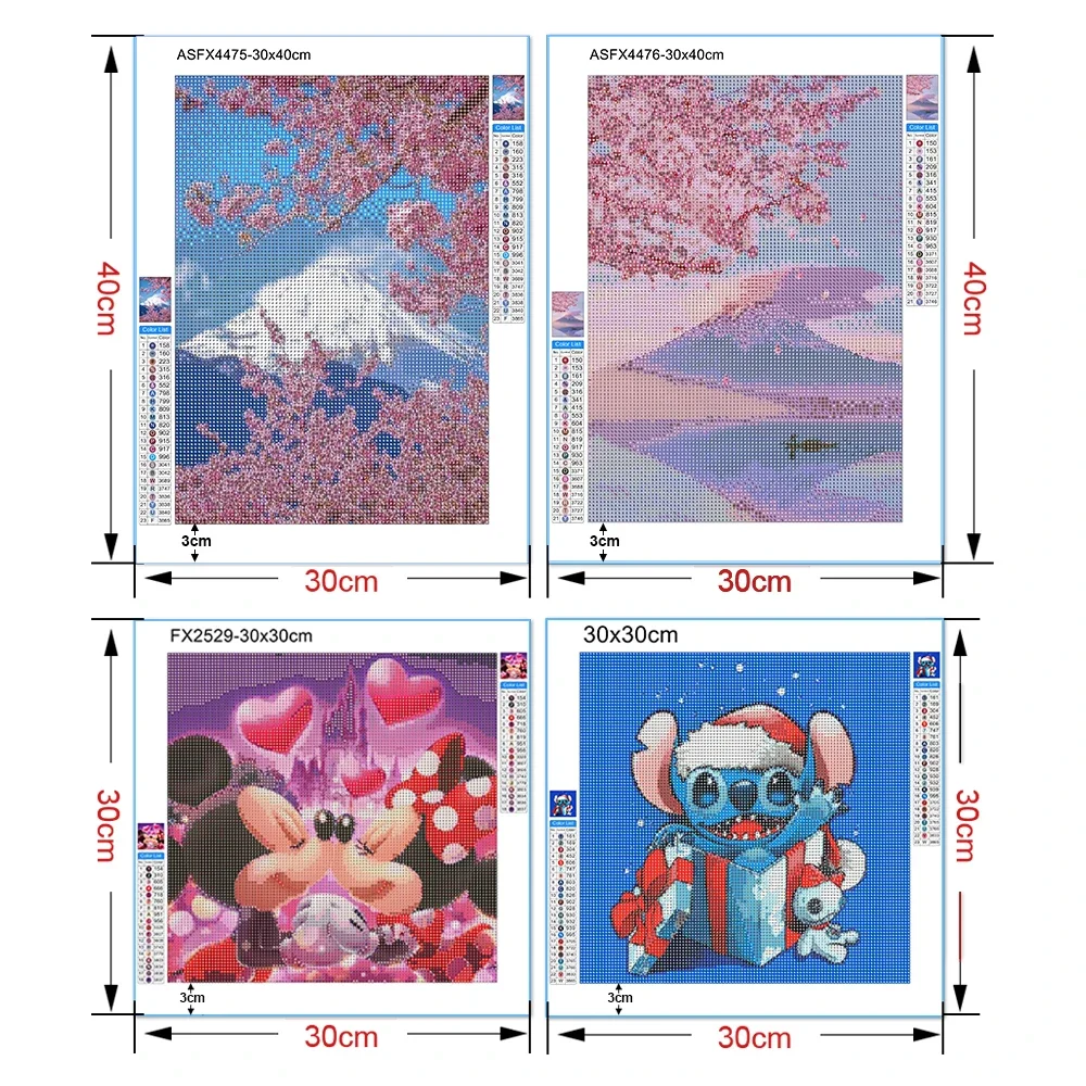 DIY 5D الماس اللوحة المشهد جبل فوجي ساكورا شاطئ البحر حجر الراين دائرة كاملة فسيفساء عبر الابره عدة ديكور المنزل هواية هدية #4