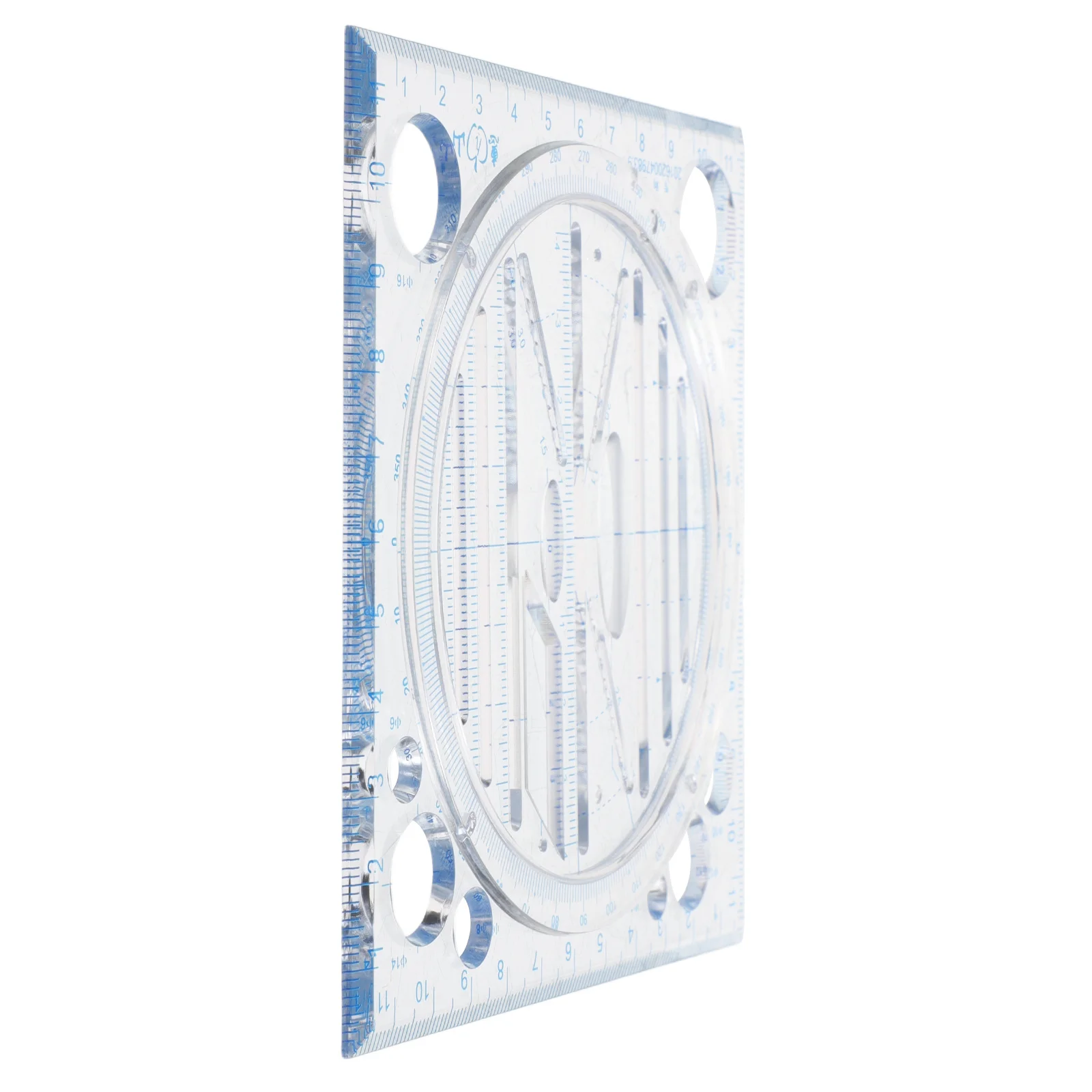 Multifunctional Drawing Ruler Plastic Geometric Circle Template Precision Measurement Tool for Students Engineers School