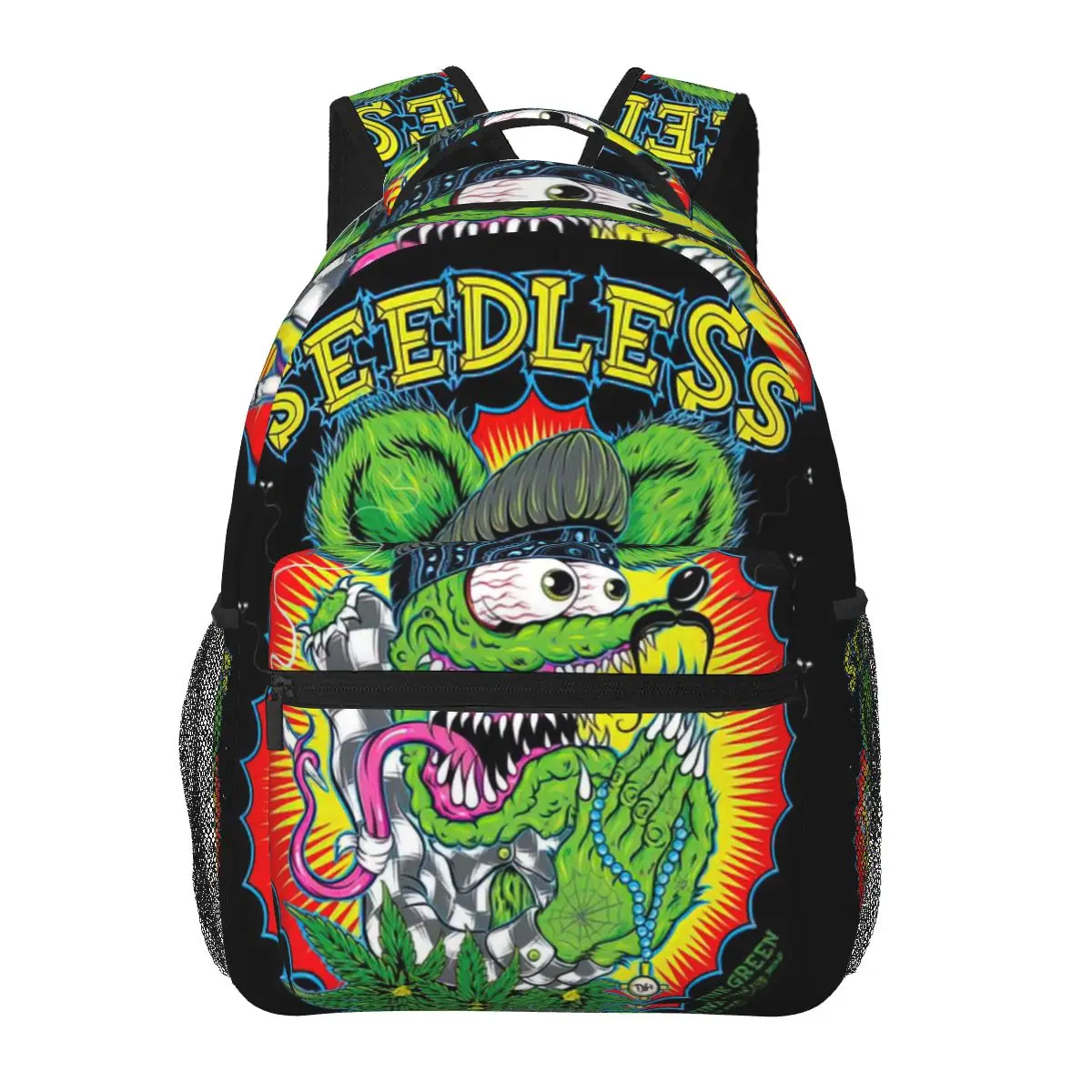 The Rat Fink-mochila de viaje para niñas y niños, morral escolar para adolescentes