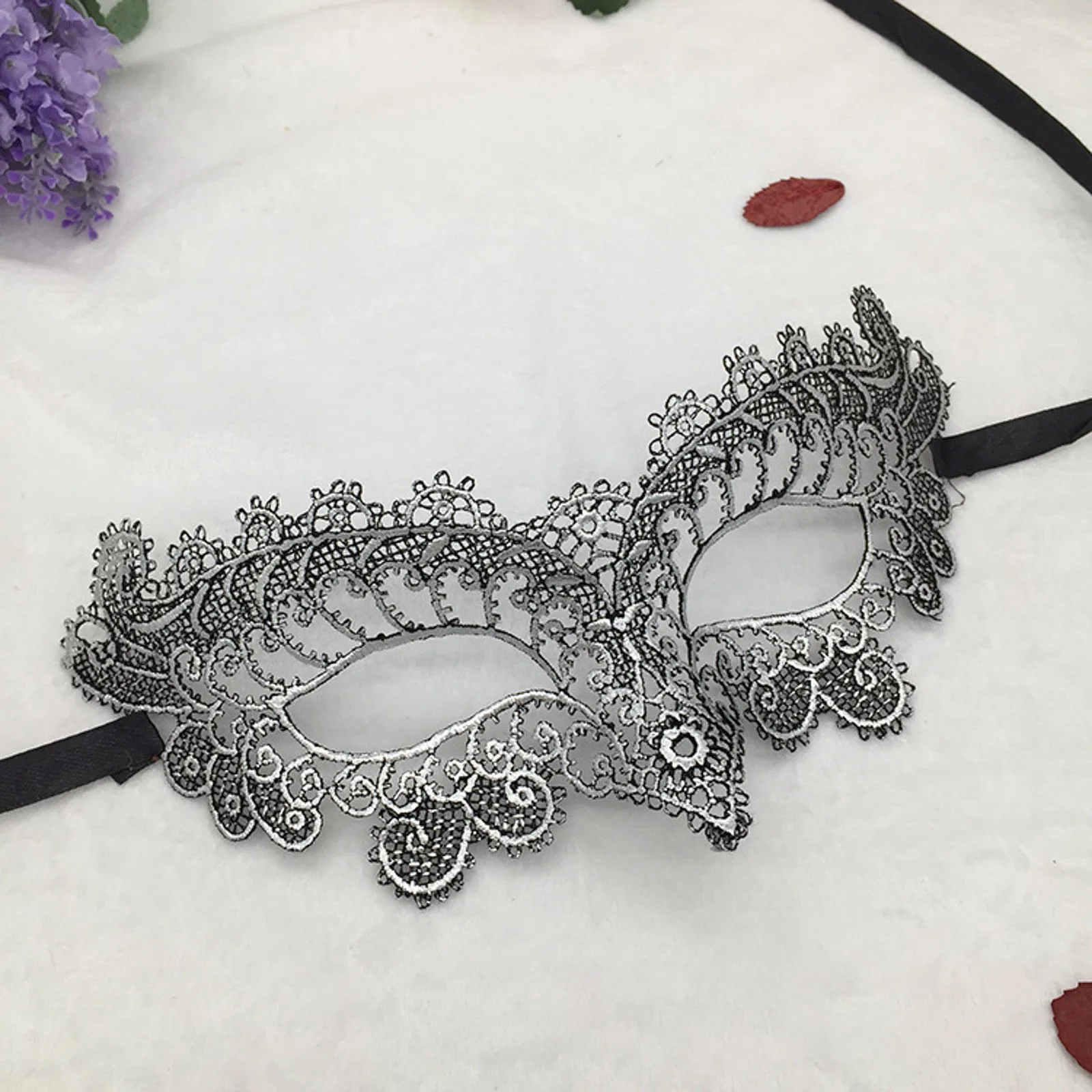 Máscara de encaje de Reina negra, apliques bordados, máscara de fiesta de carnaval, accesorios para mujer, máscara de boda, máscara de mascarada de Halloween