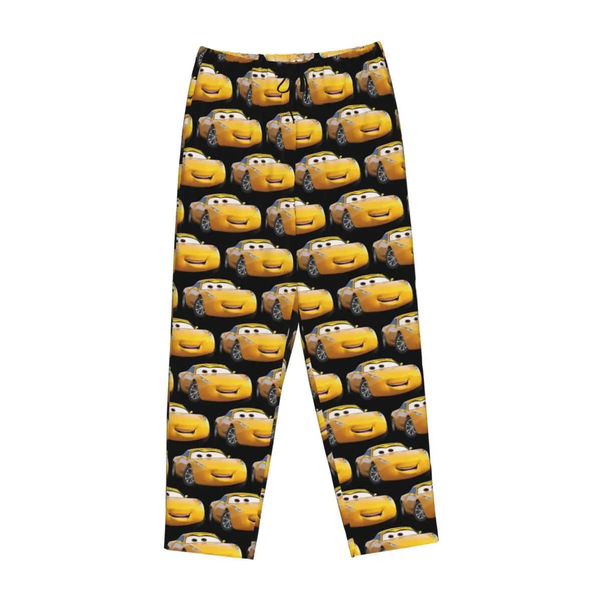 Custom Lightning Mcqueen Cartoon Cars Pajama Pants Women Lounge Sleep Stretch Sleepwear Bottoms with Pockets