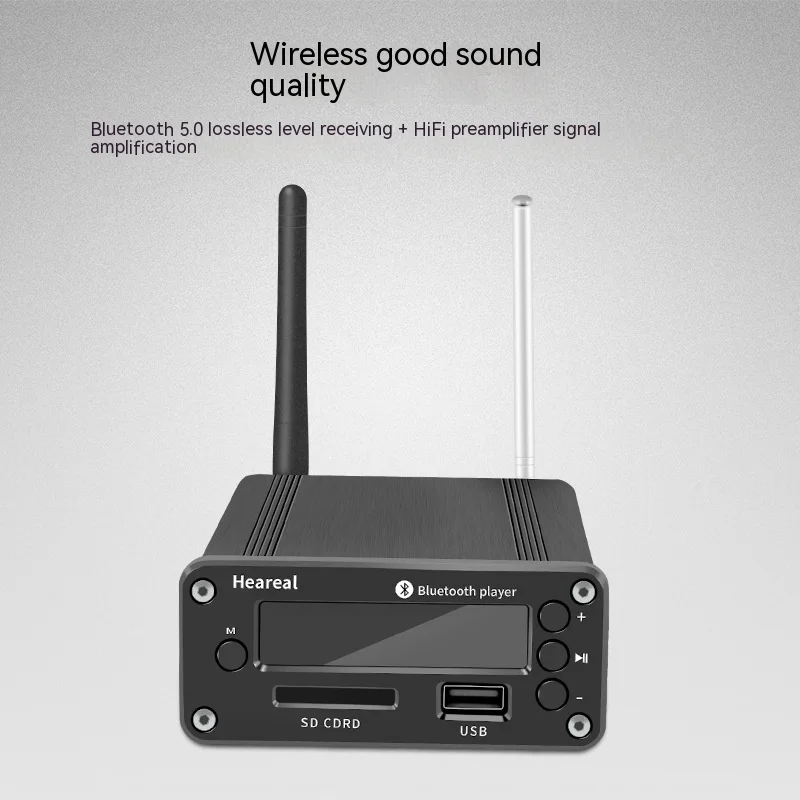 Bluetooth receiver player wireless audio to amplifier speakers lossless U disk SD card playback remote control hifi preamplifier