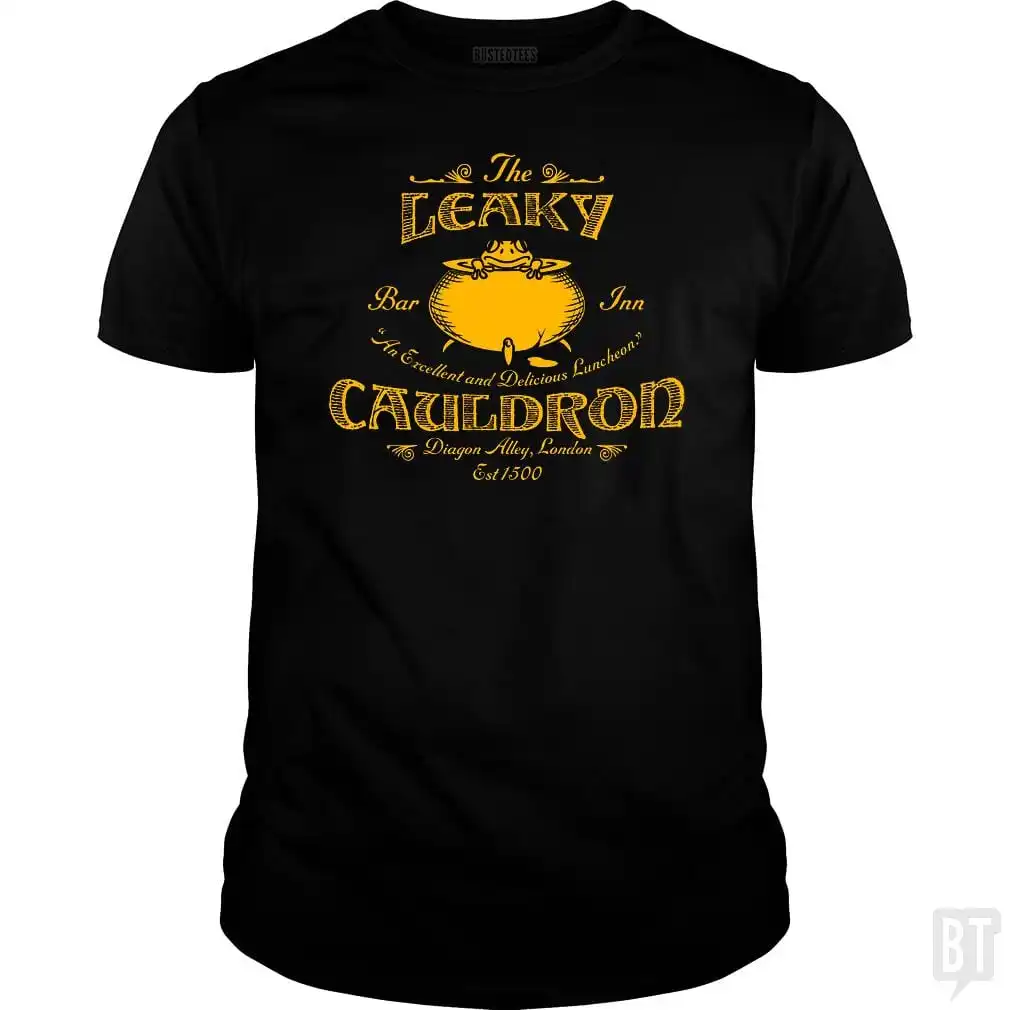 Leaky Cauldron Casual Round Neck Short Sleeve Men's Tees Regular Fit Men Women T Shirt