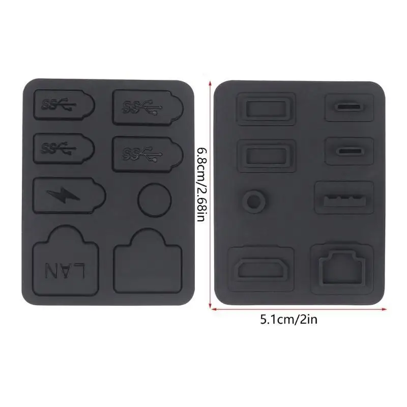 واقي الغبار R53C لجهاز 5 LAN Type-C USB Dock Plug ملحقات الألعاب باللون الأسود