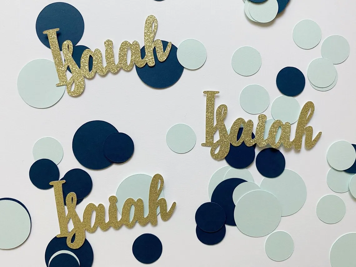 Name Confetti, Custom Confetti, Personalized Confetti, Baby Shower Decorations, Baby Sprinkle, Bridal Shower Decor, Birthday Con