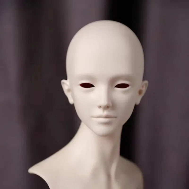 

1/4 BJD Head Accessories Resin White Skin No Makeup Head for Dress Up Toy