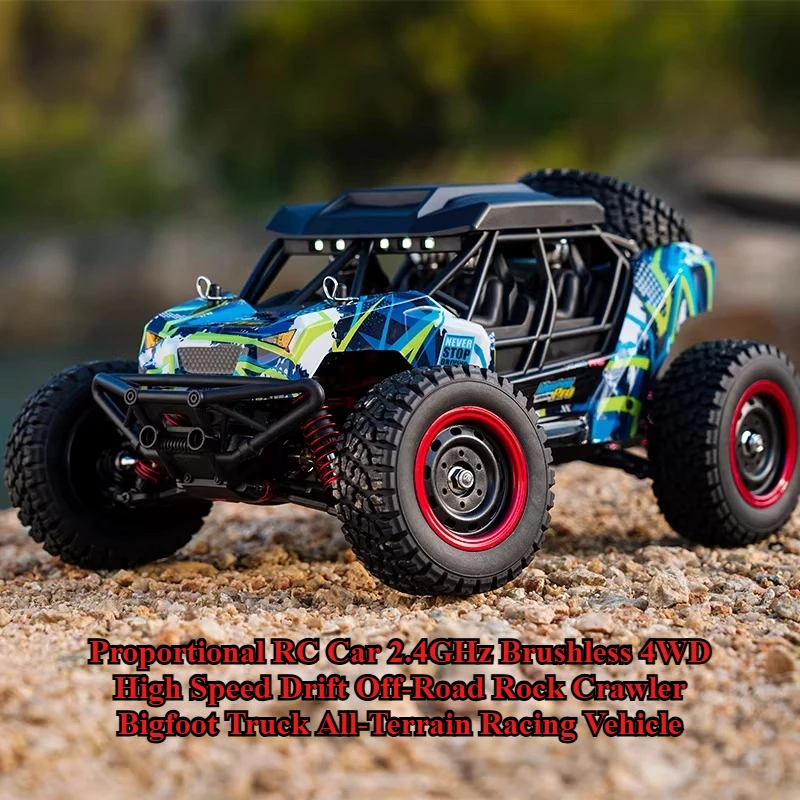 Full-proportion Remote Control Car 2.4GHz Brushless 4WD High-speed Drifting Off-road Climbing Car All-terrain Racing Car