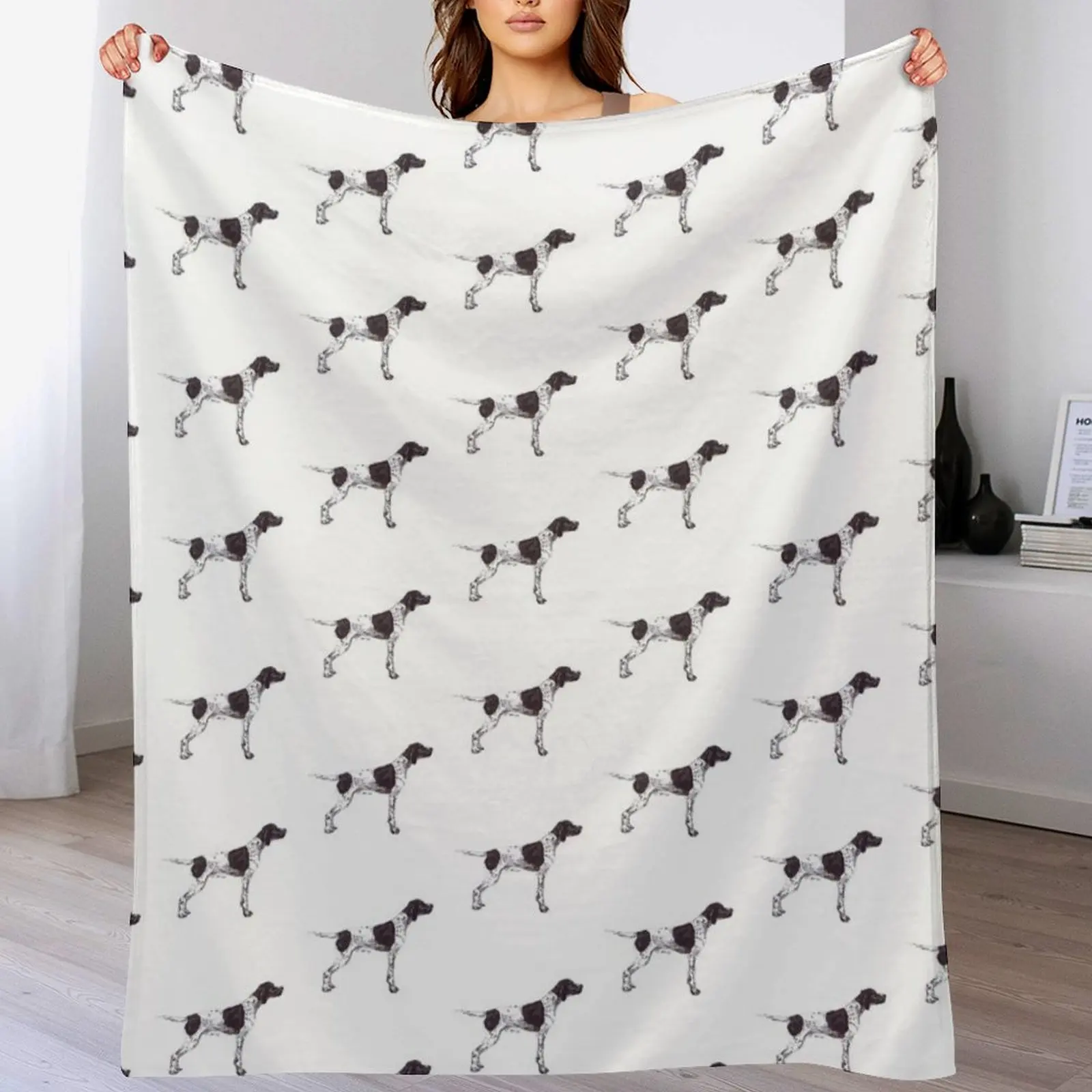 

English Pointer Dog Breed Show Stack Stand Throw Blanket Luxury Brand Soft Beds Furrys Blankets