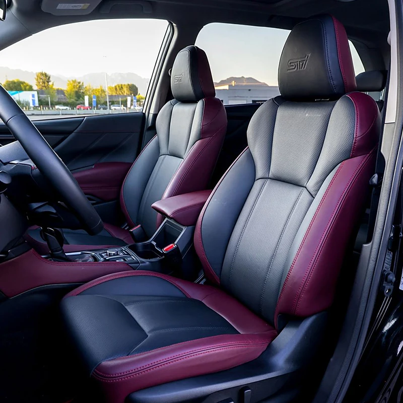 Custom Fit Car Accessories Seat Covers 5 Seat Top Quality Leather for 2004-2025 Subaru Forester Base Limited Premium Sport