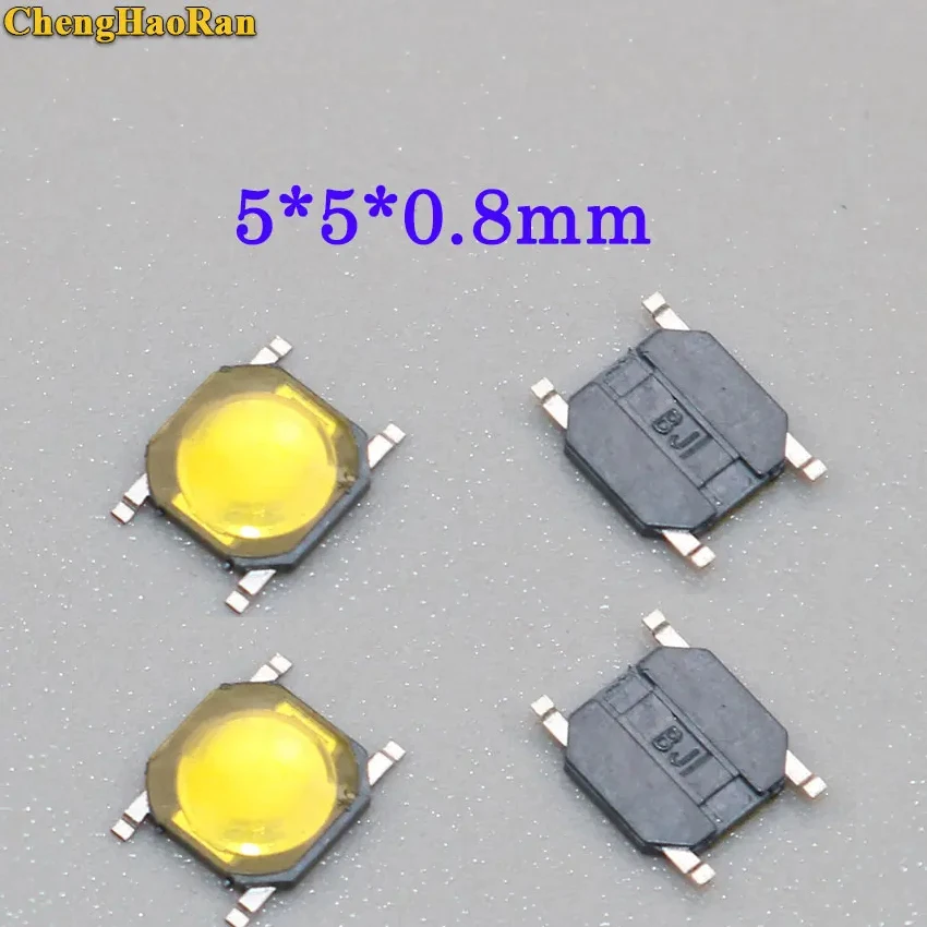 ChengHaoRan 5-50PCS 5*5*0.8mm for phone screen push button waterproof Tactile Switch Momentary tact SMD super tiny low profile