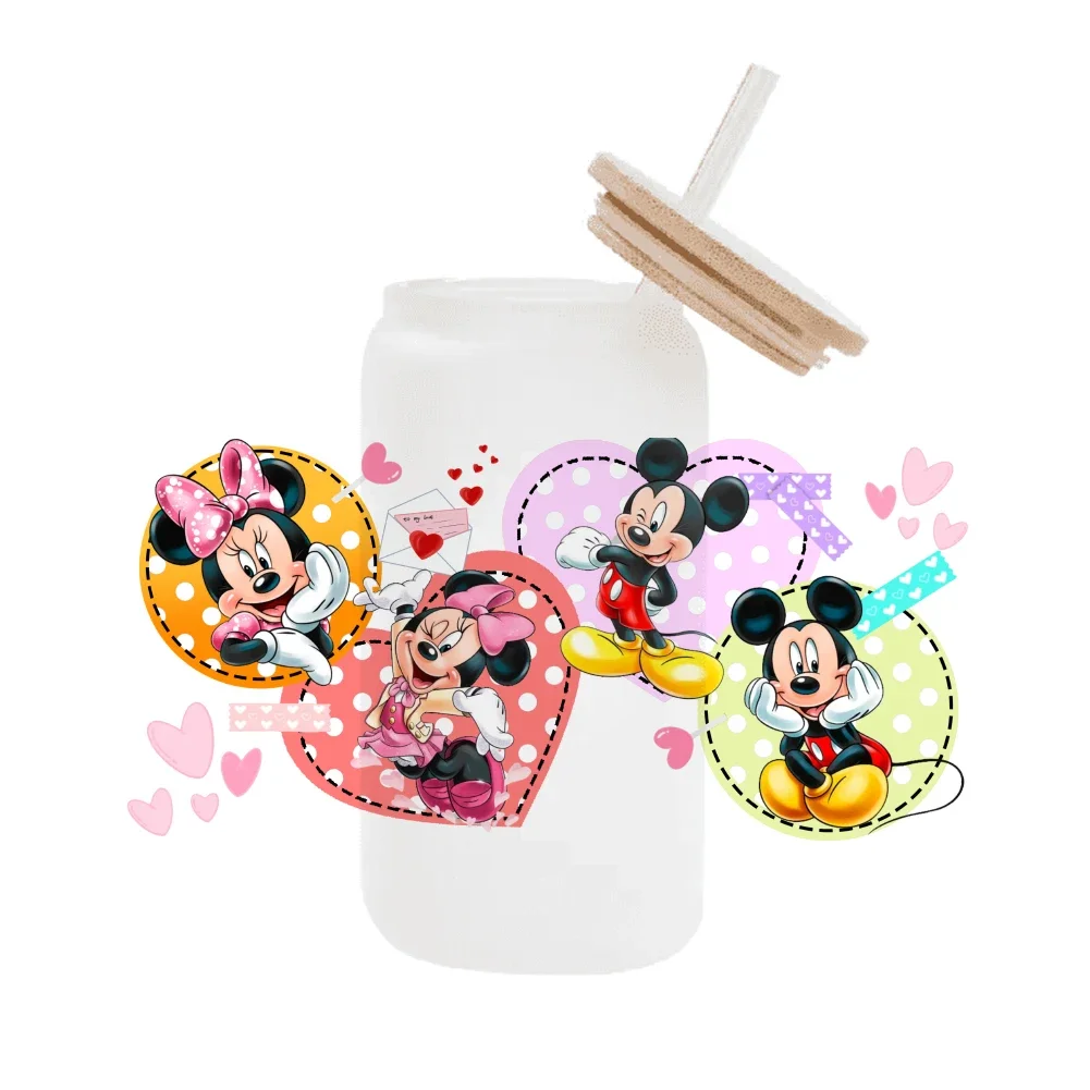 Disney Mickey 16oz DTF Sticker For Cups Cool Personalize UV Wrap Transfer Sticker Custom Labels DIY Logo Selfadhesive Waterproof