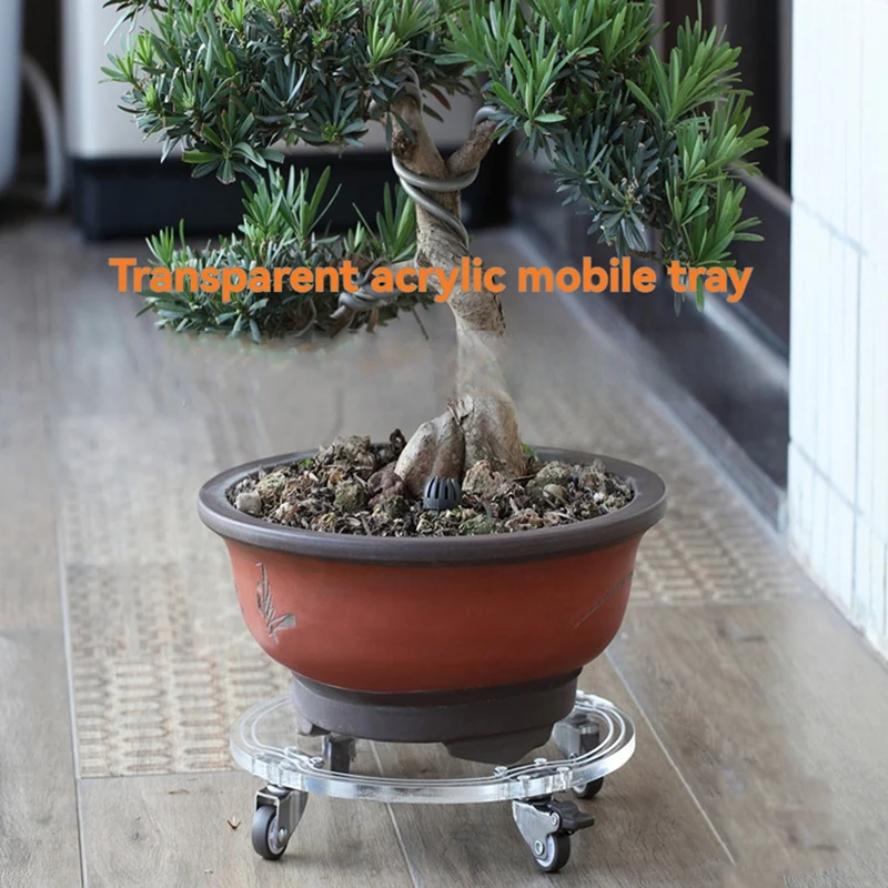 

HOT SALE Potted Rolling Plant Holder With Casters Accessory Plant Tray Roller Versatile Pallet Trolley Rollers Trolley With Brak