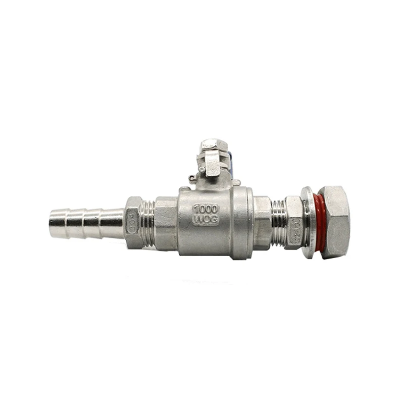 

6mm 8mm 10mm 12mm 13mm 14mm 15mm 16mm 19mm 20mm OD Hose Barb 304 Stainless Steel Ball Valve For Water Tank Beer Barrel