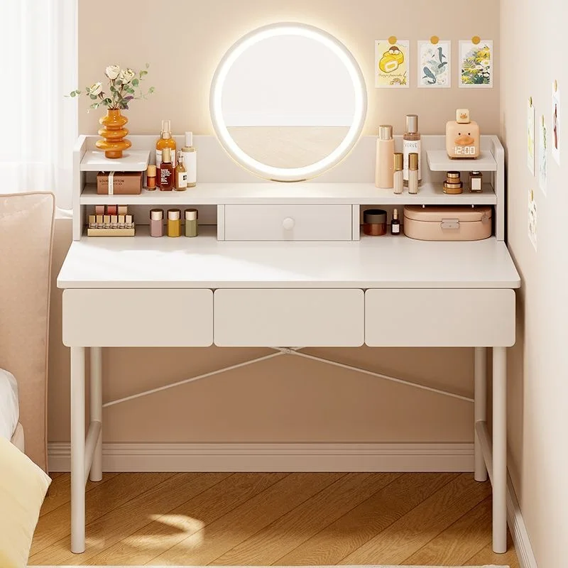 Influencer Style Vanity Table Modern Minimalist Bedside Bedroom Small Space Bedroom Vanity Table Makeup Dresser Furniture